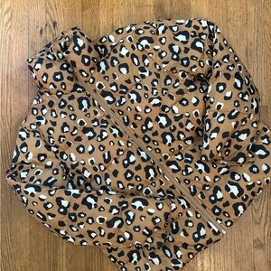 Who What Wear Leopard Print Puffer Jacket